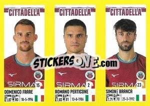 Figurina Domenico Frare / Romano Perticone / Simone Branca - Calciatori 2021-2022 - Panini