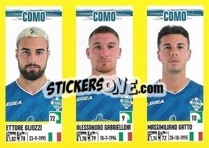 Figurina Ettore Gliozzi / Alessandro Gabrielloni / Massimiliano Gatto - Calciatori 2021-2022 - Panini