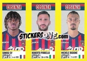 Cromo Sanasi Sy / Roberto Pirrello / Michele Rigione - Calciatori 2021-2022 - Panini