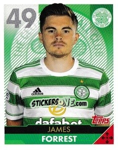 Sticker James Forrest - Scottish Professional Football League 2021-2022 n. 40 - Topps