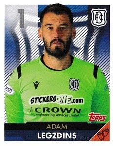 Sticker Adam Legzdins - Scottish Professional Football League 2021-2022 - Topps