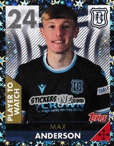 Cromo Max Anderson - Scottish Professional Football League 2021-2022 - Topps