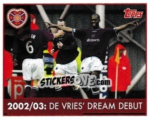 Sticker 2002/03 De Vries' Dream Debut - Scottish Professional Football League 2021-2022 n. 86 - Topps