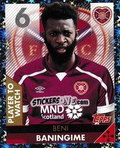 Sticker Benji Baningime - Scottish Professional Football League 2021-2022 - Topps