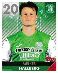 Cromo Melker Hallberg - Scottish Professional Football League 2021-2022 - Topps