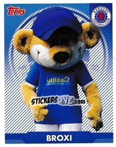Sticker Broxi - Mascot - Scottish Professional Football League 2021-2022 - Topps