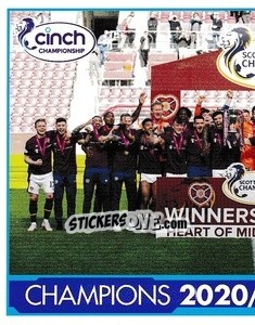 Cromo Heart of Midlothian - Champions 2020-21 - Scottish Professional Football League 2021-2022 - Topps