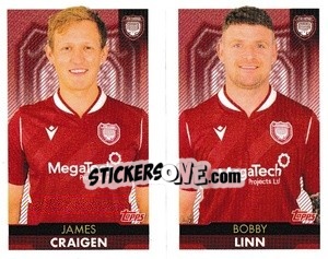 Sticker James Craigen / Bobby Linn - Scottish Professional Football League 2021-2022 - Topps