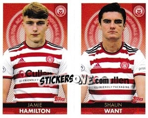 Cromo Jamie Hamilton / Shaun Want - Scottish Professional Football League 2021-2022 - Topps