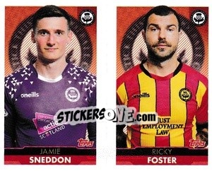 Figurina Jamie Sneddon / Ricky Foster - Scottish Professional Football League 2021-2022 - Topps