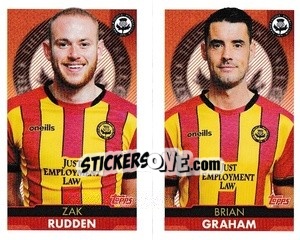 Sticker Zak Rudden / Brian Graham - Scottish Professional Football League 2021-2022 n. 342 - Topps
