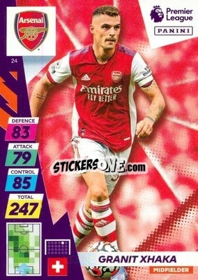 Sticker Granit Xhaka - English Premier League 2021-2022. Adrenalyn XL Plus - Panini