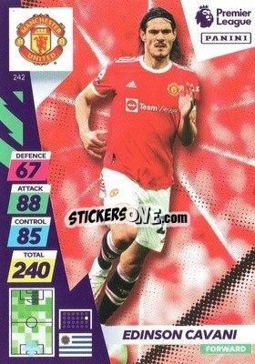 Sticker Edinson Cavani - English Premier League 2021-2022. Adrenalyn XL Plus n. 242 - Panini