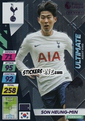 Sticker Heung-Min Son - English Premier League 2021-2022. Adrenalyn XL Plus n. 8 - Panini