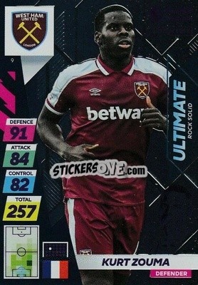 Sticker Kurt Zouma - English Premier League 2021-2022. Adrenalyn XL Plus - Panini