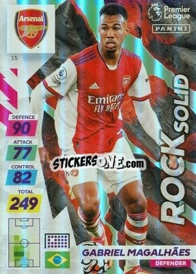 Sticker Gabriel Magalhaes - English Premier League 2021-2022. Adrenalyn XL Plus n. 15 - Panini