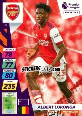 Sticker Albert Lokonga - English Premier League 2021-2022. Adrenalyn XL Plus n. 22 - Panini