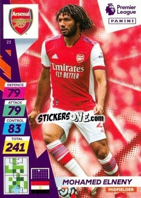 Sticker Mohamed Elneny - English Premier League 2021-2022. Adrenalyn XL Plus - Panini