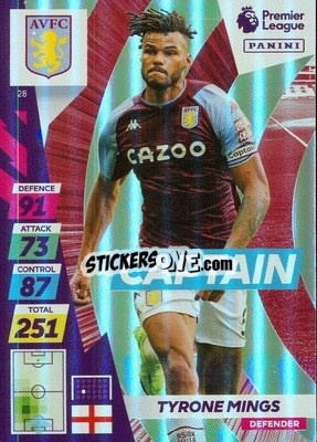 Sticker Tyrone Mings - English Premier League 2021-2022. Adrenalyn XL Plus n. 28 - Panini