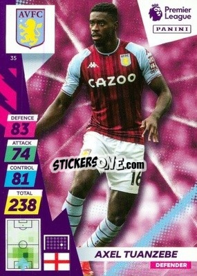 Sticker Axel Tuanzebe - English Premier League 2021-2022. Adrenalyn XL Plus n. 35 - Panini