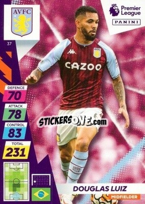 Sticker Douglas Luiz - English Premier League 2021-2022. Adrenalyn XL Plus - Panini