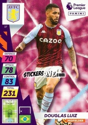 Sticker Douglas Luiz - English Premier League 2021-2022. Adrenalyn XL Plus n. 37 - Panini