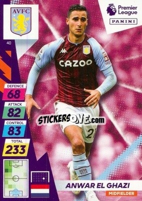 Sticker Anwar El Ghazi - English Premier League 2021-2022. Adrenalyn XL Plus - Panini