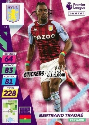 Sticker Bertrand Traoré - English Premier League 2021-2022. Adrenalyn XL Plus n. 44 - Panini