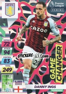 Sticker Danny Ings - English Premier League 2021-2022. Adrenalyn XL Plus n. 45 - Panini