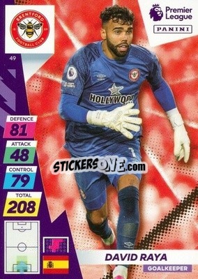 Figurina David Raya - English Premier League 2021-2022. Adrenalyn XL Plus - Panini