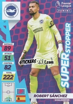 Sticker Robert Sánchez - English Premier League 2021-2022. Adrenalyn XL Plus n. 67 - Panini