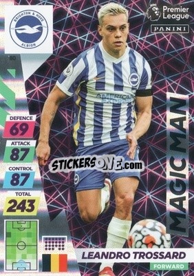 Sticker Leandro Trossard - English Premier League 2021-2022. Adrenalyn XL Plus n. 80 - Panini