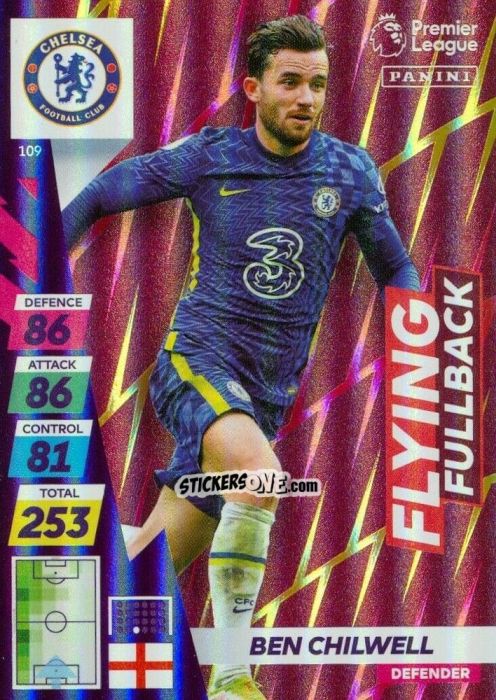 Figurina Ben Chilwell - English Premier League 2021-2022. Adrenalyn XL Plus n. 109 - Panini