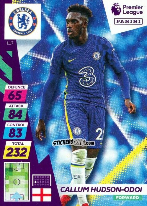 Figurina Callum Hudson-Odoi - English Premier League 2021-2022. Adrenalyn XL Plus n. 117 - Panini