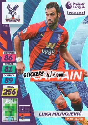 Sticker Luka Milivojevic - English Premier League 2021-2022. Adrenalyn XL Plus n. 118 - Panini