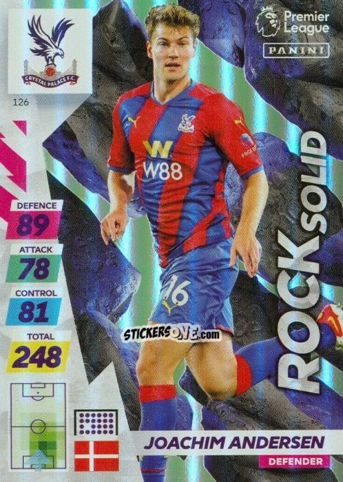 Cromo Joachim Andersen - English Premier League 2021-2022. Adrenalyn XL Plus n. 126 - Panini