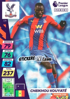 Sticker Cheikhou Kouyaté - English Premier League 2021-2022. Adrenalyn XL Plus n. 128 - Panini