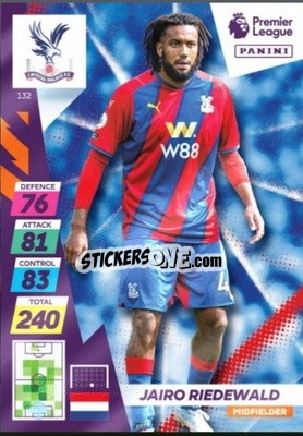 Figurina Jairo Riedewald - English Premier League 2021-2022. Adrenalyn XL Plus n. 132 - Panini