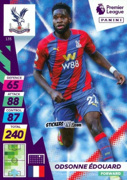 Sticker Odsonne Édouard - English Premier League 2021-2022. Adrenalyn XL Plus n. 135 - Panini