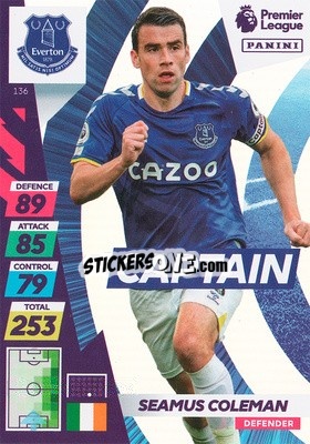 Sticker Seamus Coleman - English Premier League 2021-2022. Adrenalyn XL Plus n. 136 - Panini