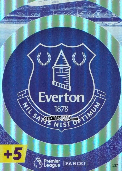 Figurina Everton - English Premier League 2021-2022. Adrenalyn XL Plus n. 137 - Panini