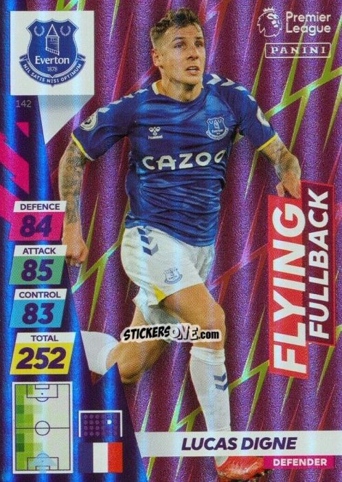Sticker Lucas Digne - English Premier League 2021-2022. Adrenalyn XL Plus n. 142 - Panini