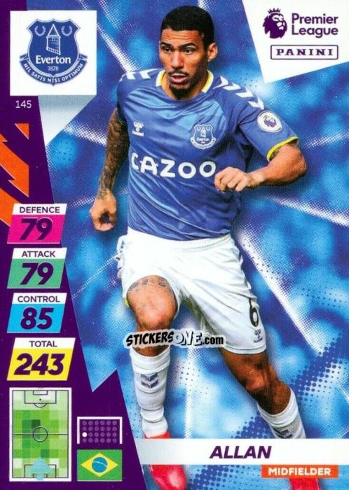 Sticker Allan - English Premier League 2021-2022. Adrenalyn XL Plus n. 145 - Panini