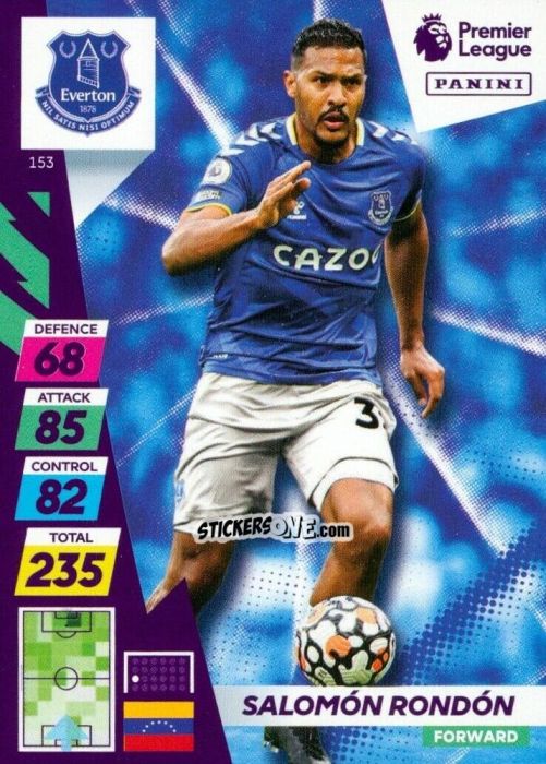 Sticker Salomón Rondón - English Premier League 2021-2022. Adrenalyn XL Plus n. 153 - Panini