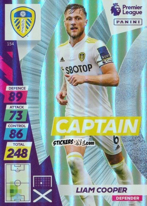 Sticker Liam Cooper - English Premier League 2021-2022. Adrenalyn XL Plus n. 154 - Panini