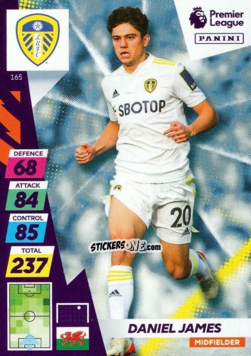 Figurina Daniel James - English Premier League 2021-2022. Adrenalyn XL Plus n. 165 - Panini