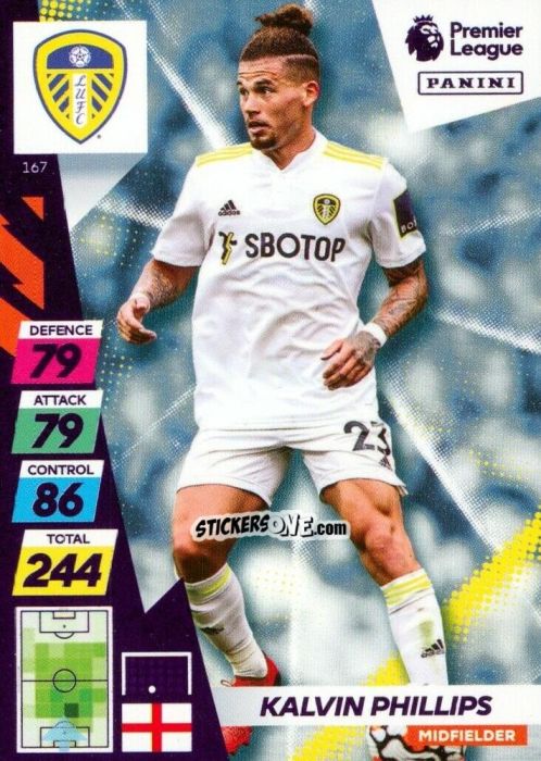 Sticker Kalvin Phillips - English Premier League 2021-2022. Adrenalyn XL Plus n. 167 - Panini