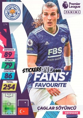 Sticker Caglar Söyüncü - English Premier League 2021-2022. Adrenalyn XL Plus n. 174 - Panini