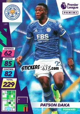 Sticker Patson Daka - English Premier League 2021-2022. Adrenalyn XL Plus n. 189 - Panini