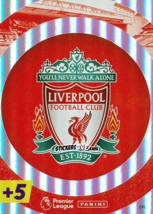 Figurina Liverpool - English Premier League 2021-2022. Adrenalyn XL Plus n. 191 - Panini